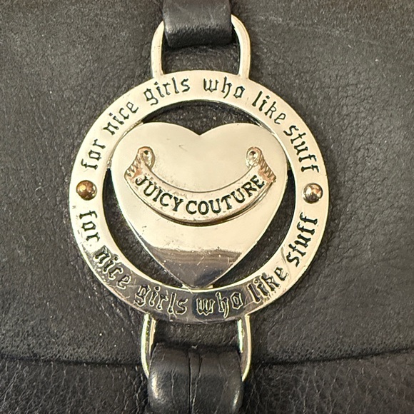 Vintage Juicy Couture Black 100% Cowhide Leather Women's Wallet - Picture 12 of 12